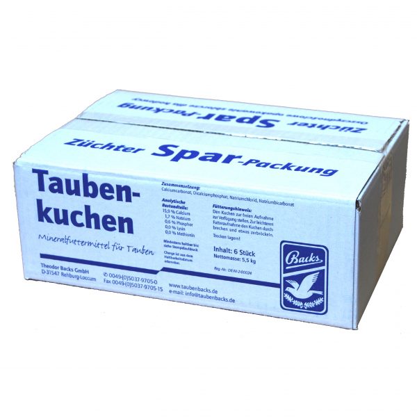 Backs Taubenkuchen Züchterpackung  6er
