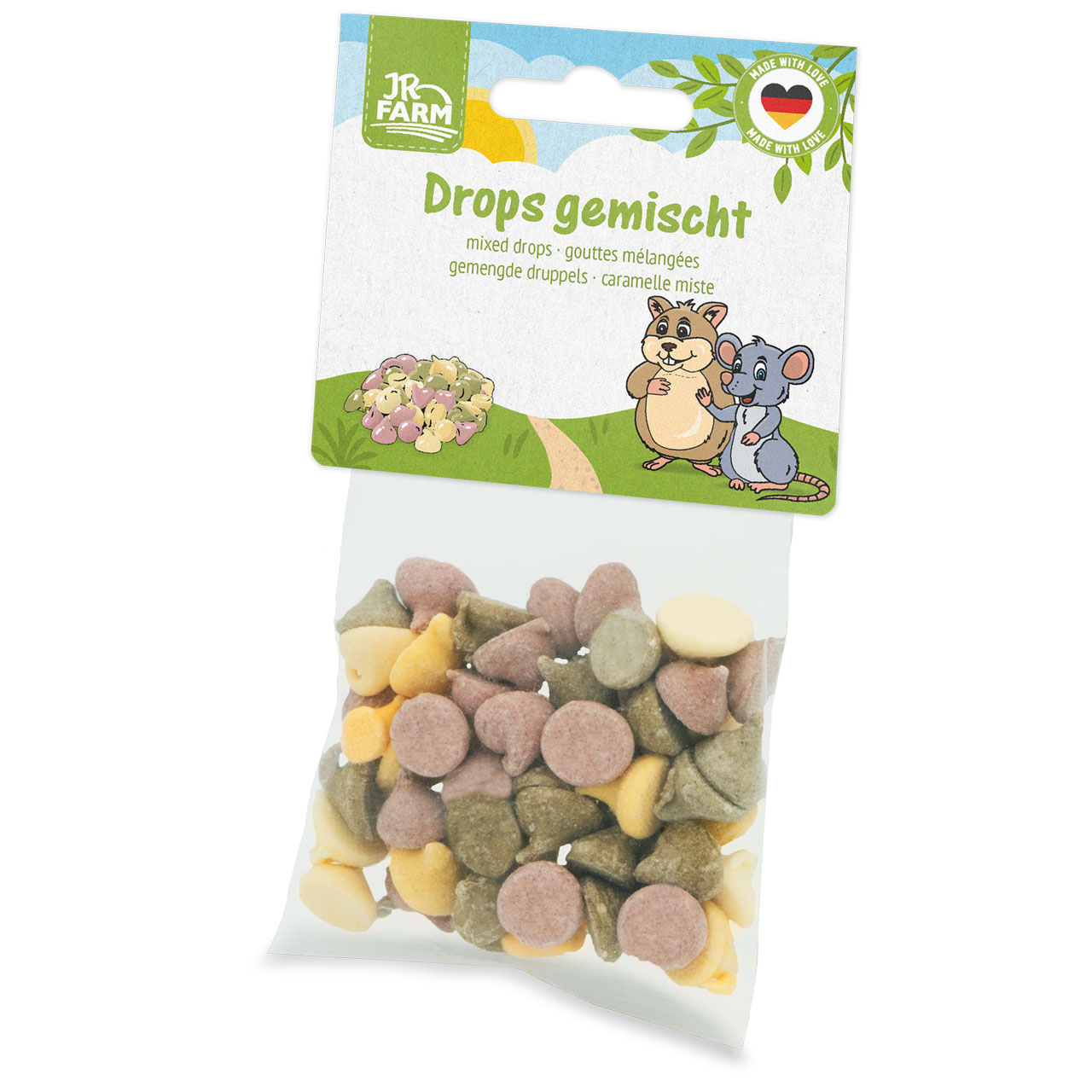 JR Farm Nagerdrops gemischt 75 g